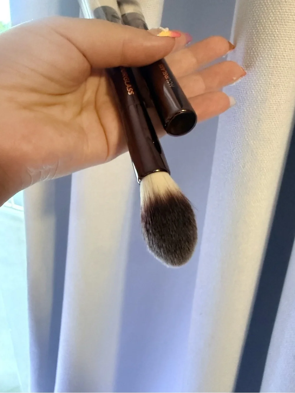 Hourglass Dual-Ended Foundation & Blending Brush Set - Brown